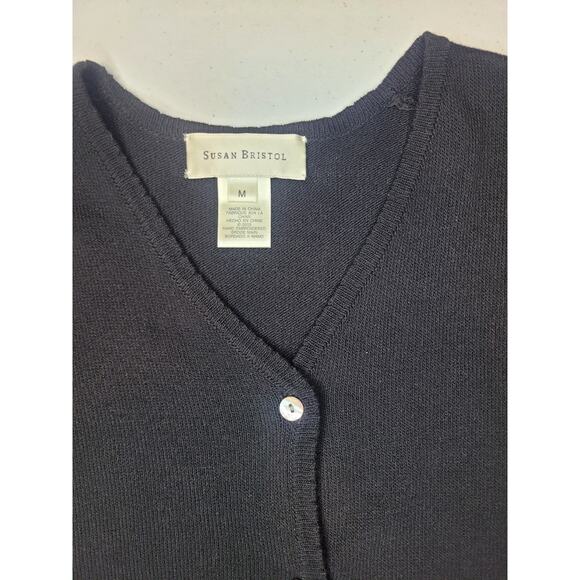 Susan Bristol Embellished Knit Cardigan Embroidered Whimsical Trees Floral Magic - Picture 10 of 15